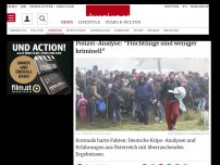 Bild zum Artikel: Polizei-Analyse: 'Flüchtlinge sind weniger kriminell'