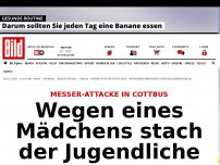 Bild zum Artikel: Messer-Attacke in Cottbus - Wegen eines Mädchens stach der Jugendliche zu