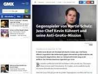 Bild zum Artikel: Gegenspieler von Martin Schulz: Juso-Chef Kevin Kühnert und seine Anti-GroKo-Mission