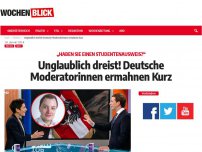 Bild zum Artikel: Unglaublich dreist! Deutsche Moderatorinnen ermahnen unseren Kanzler