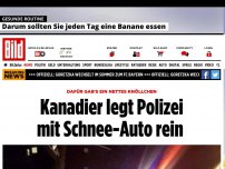 Bild zum Artikel: Dafür gab's ein Knöllchen - Kanadier legt Polizei mit Schnee-Auto rein