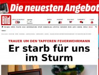 Bild zum Artikel: Trauer um Kamerad - Er starb für uns im Sturm