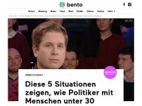 Bild zum Artikel: Diese 5 Situationen zeigen, wie Politiker mit Menschen unter 30 umgehen