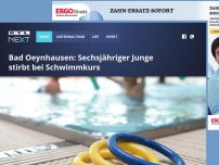 Bild zum Artikel: Bad Oeynhausen: Sechsjähriger Junge stirbt bei Schwimmkurs