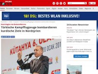 Bild zum Artikel: Nach Beginn der Bodenoffensive - Türkische Kampfflugzeuge bombardieren kurdische Ziele in Nordsyrien