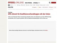 Bild zum Artikel: Parteitag: SPD stimmt für Koalitionsverhandlungen mit der Union