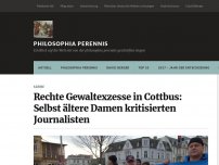 Bild zum Artikel: Rechte Gewaltexzesse in Cottbus: Selbst ältere Damen kritisierten Journalisten
