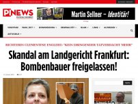 Bild zum Artikel: Richterin Clementine Englert: 'Kein dringender Tatverdacht mehr' Skandal am Landgericht Frankfurt/Main: Bombenbauer freigelassen!