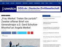 Bild zum Artikel: „Frau Merkel: Treten Sie zurück!“ Zweiter offener Brief von Generalmajor a.D. Gerd Schultze-Rhonhof an Angela Merkel