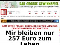 Bild zum Artikel: Arm durch Pflege! - Mir bleiben nur 257 Euro zum Leben