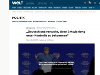 Bild zum Artikel: „Deutschland versucht, diese Entwicklung unter Kontrolle zu bekommen“