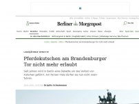 Bild zum Artikel: Langjährige Debatte: Pferdekutschen am Brandenburger Tor nicht mehr erlaubt