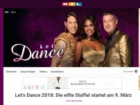Bild zum Artikel: Die elfte 'Let's Dance'-Staffel startet am 9. März