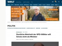 Bild zum Artikel: Deutliche Mehrheit der SPD-Wähler will Schulz nicht als Minister