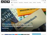 Bild zum Artikel: Eltern aufgepasst: FDP will Islamunterricht flächendeckend an deutschen Grundschulen einführen
