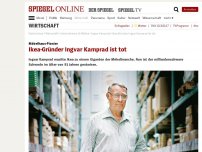 Bild zum Artikel: Möbelhaus-Pionier: Ikea-Gründer Ingvar Kamprad ist tot