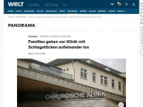 Bild zum Artikel: Familien gehen vor Klinik mit Schlagstöcken aufeinander los