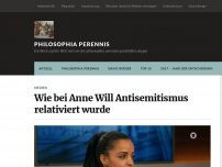 Bild zum Artikel: Wie bei Anne Will Antisemitismus relativiert wurde