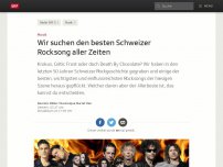 Bild zum Artikel: Wir suchen den besten Schweizer Rocksong aller Zeiten