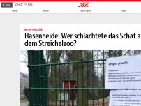 Bild zum Artikel: Hasenheide: Wer schlachtete das Schaf aus dem Streichelzoo?