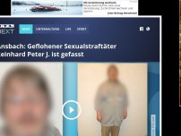 Bild zum Artikel: Ansbach: Geflohener Sexualstraftäter Reinhard Peter J. ist gefasst