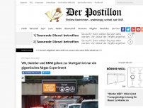 Bild zum Artikel: VW, Daimler und BMW geben zu: Stuttgart ist nur ein gigantisches Abgas-Experiment