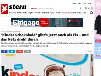 Bild zum Artikel: Hype im Internet: Kinder Schokolade gibt's jetzt als Eis – auch in Deutschland
