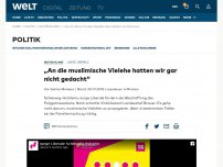 Bild zum Artikel: „An die muslimische Vielehe hatten wir gar nicht gedacht“