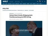 Bild zum Artikel: Schulz feiert GroKo-Einigung beim Familiennachzug als SPD-Erfolg