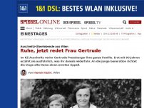 Bild zum Artikel: Auschwitz-Überlebende aus Wien: Ruhe, jetzt redet Frau Gertrude