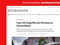 Bild zum Artikel: Hassverbrechen: Fast 100 Angriffe auf Christen in Deutschland