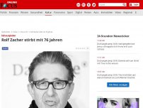 Bild zum Artikel: Schauspieler - Rolf-Dieter Zacher stirbt mit 76 Jahren