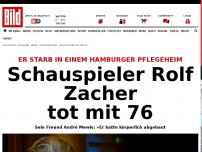 Bild zum Artikel: „Westfalen-Blatt“ meldet - Schauspieler Rolf Zacher tot mit 77