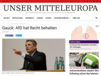 Bild zum Artikel: Gauck: AfD hat Recht behalten
