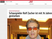 Bild zum Artikel: Schauspieler Rolf Zacher ist mit 77 Jahren gestorben