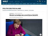 Bild zum Artikel: Merkel verteidigt das umstrittene NetzDG