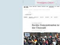 Bild zum Artikel: Rechte Demonstranten in Cottbus in der Überzahl