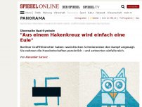 Bild zum Artikel: Übermalte Nazi-Symbole: 'Aus einem Hakenkreuz wird einfach eine Eule'