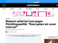 Bild zum Artikel: 'Dann geben wir unser Land auf': Bosbach wütet bei Lanz gegen Flüchtlinge