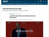 Bild zum Artikel: „Ich bitte dich, Martin, deine Kabinettsrolle zu überdenken“