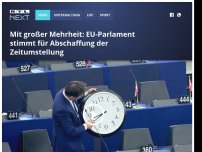 Bild zum Artikel: Mit großer Mehrheit: EU-Parlament stimmt für Abschaffung der Zeitumstellung