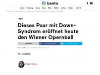 Bild zum Artikel: Dieses Paar mit Down-Syndrom eröffnet heute den Wiener Opernball