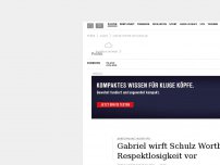 Bild zum Artikel: Gabriel wirft Schulz Wortbruch und Respektlosigkeit vor