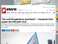 Bild zum Artikel: Kampf gegen Rechtspopulismus: 'Sie und Ihresgleichen sind Nazis' – Facebook-Post gegen die AfD geht viral