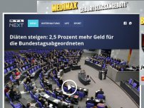 Bild zum Artikel: Diäten steigen: 2,5 Prozent mehr Geld für die Bundestagsabgeordneten