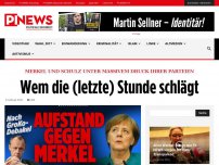 Bild zum Artikel: Merkel und Schulz unter massivem Druck ihrer Parteien Wem die (letzte) Stunde schlägt