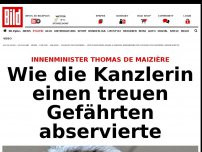 Bild zum Artikel: Minister de Maizière - Wie Merkel einen treuen Gefährten abservierte