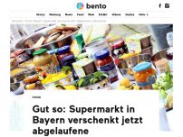 Bild zum Artikel: Gut so: Supermarkt in Bayern verschenkt jetzt abgelaufene Lebensmittel
