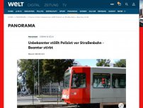 Bild zum Artikel: Unbekannter schubst Polizist vor Straßenbahn - Beamter stirbt