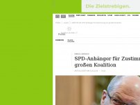 Bild zum Artikel: Emnid-Umfrage: Mehrheit der SPD-Anhänger für Zustimmung zur großen Koalition